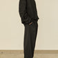 i'm here :" SHIRRING " SLEEVE KNIT : / BLACK