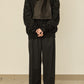 i'm here : " LEATHER " SCARF : / BLACK