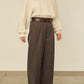 UN(I)FORM " SLIT " PANTS : / BROWN