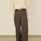 UN(I)FORM " SLIT " PANTS : / BROWN