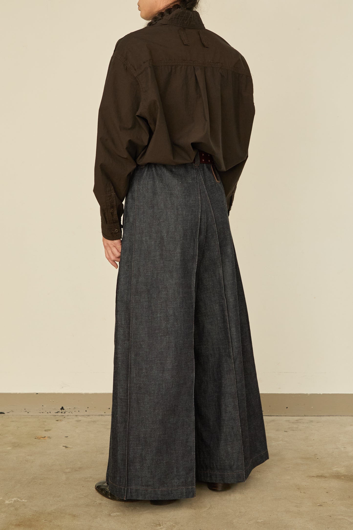 i'm here : " BOX " DENIM PANTS : / NAVY (RIGID)