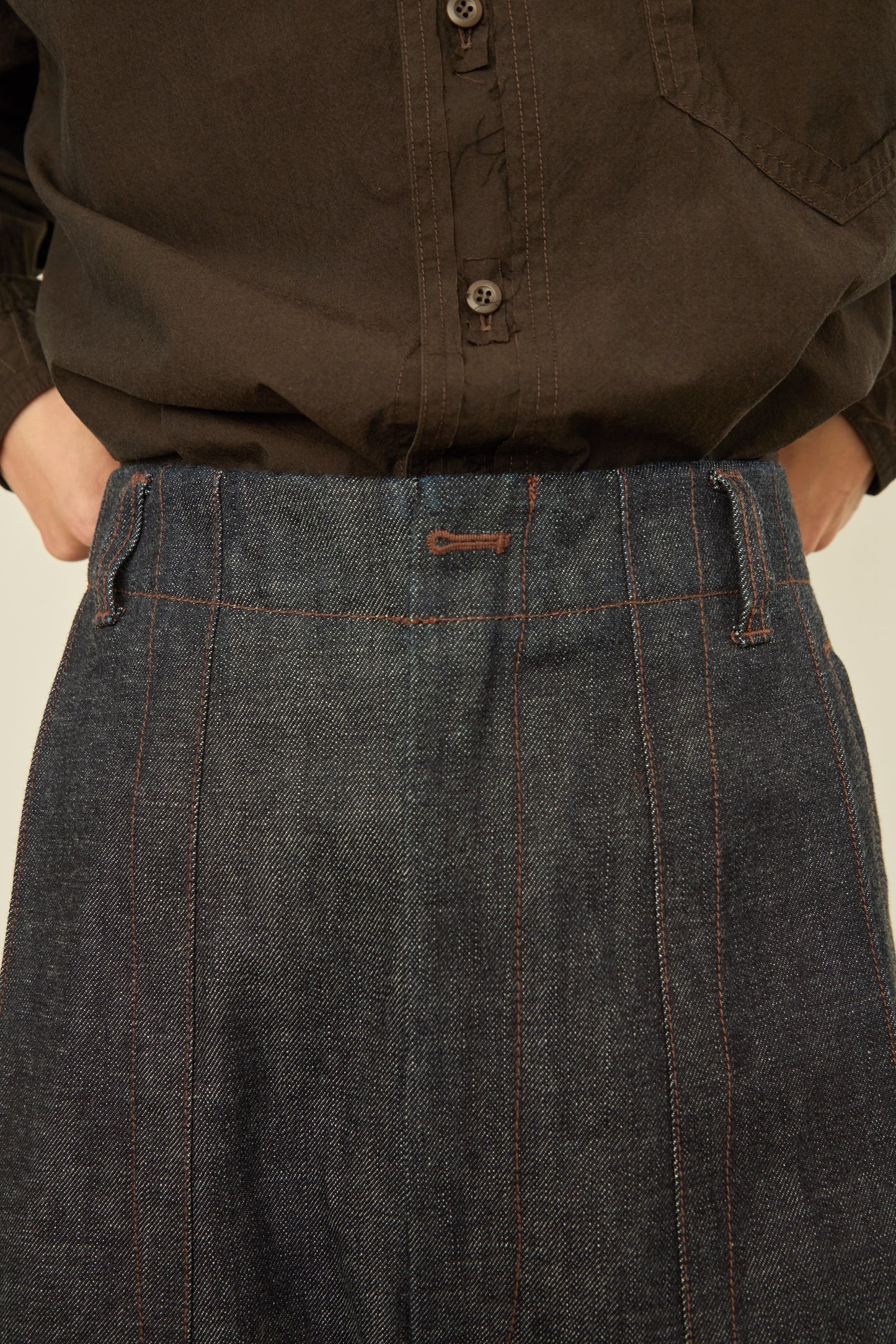 i'm here : " BOX " DENIM PANTS : / NAVY (RIGID)