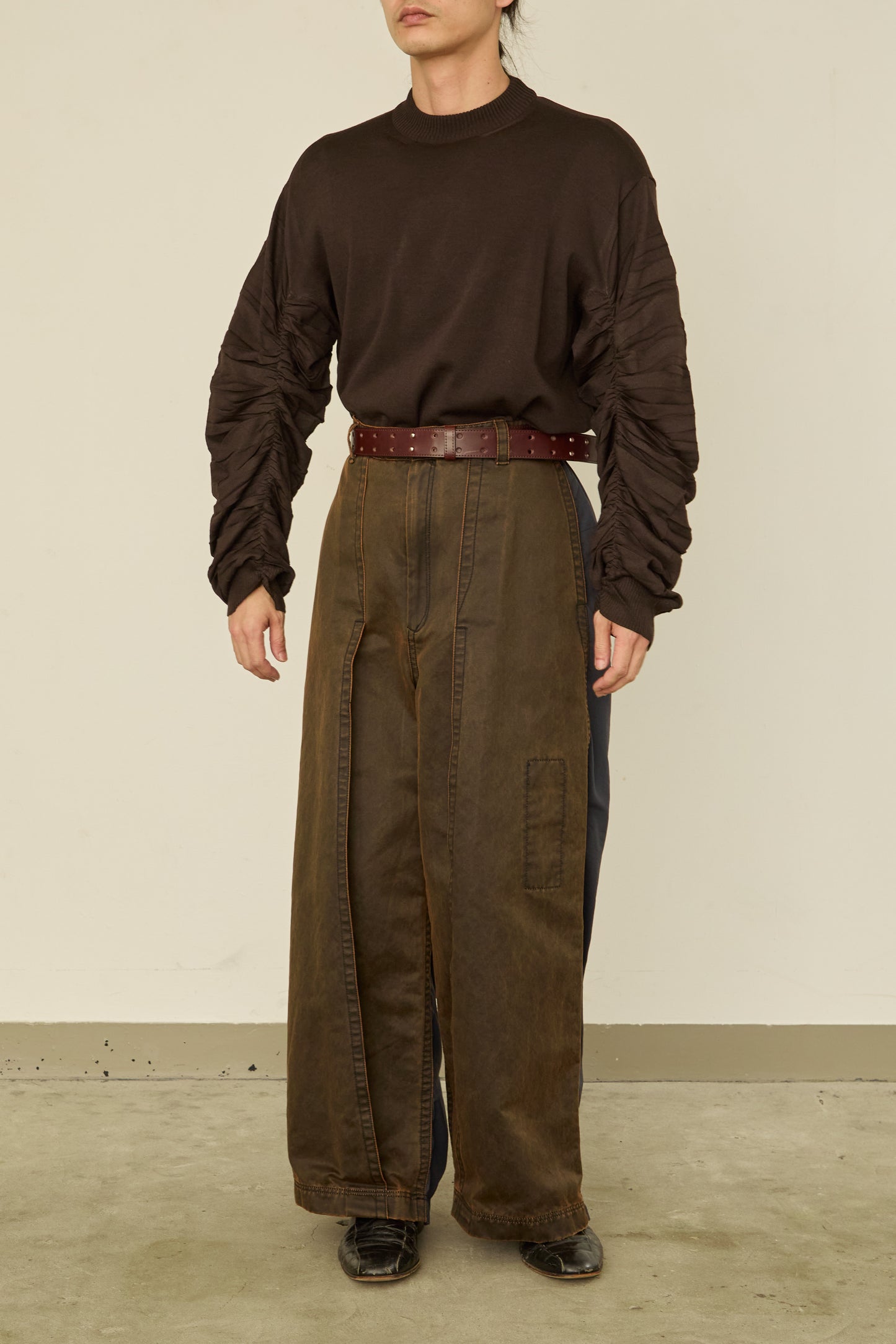 i'm here : " DOCKING " PANTS : / BROWN