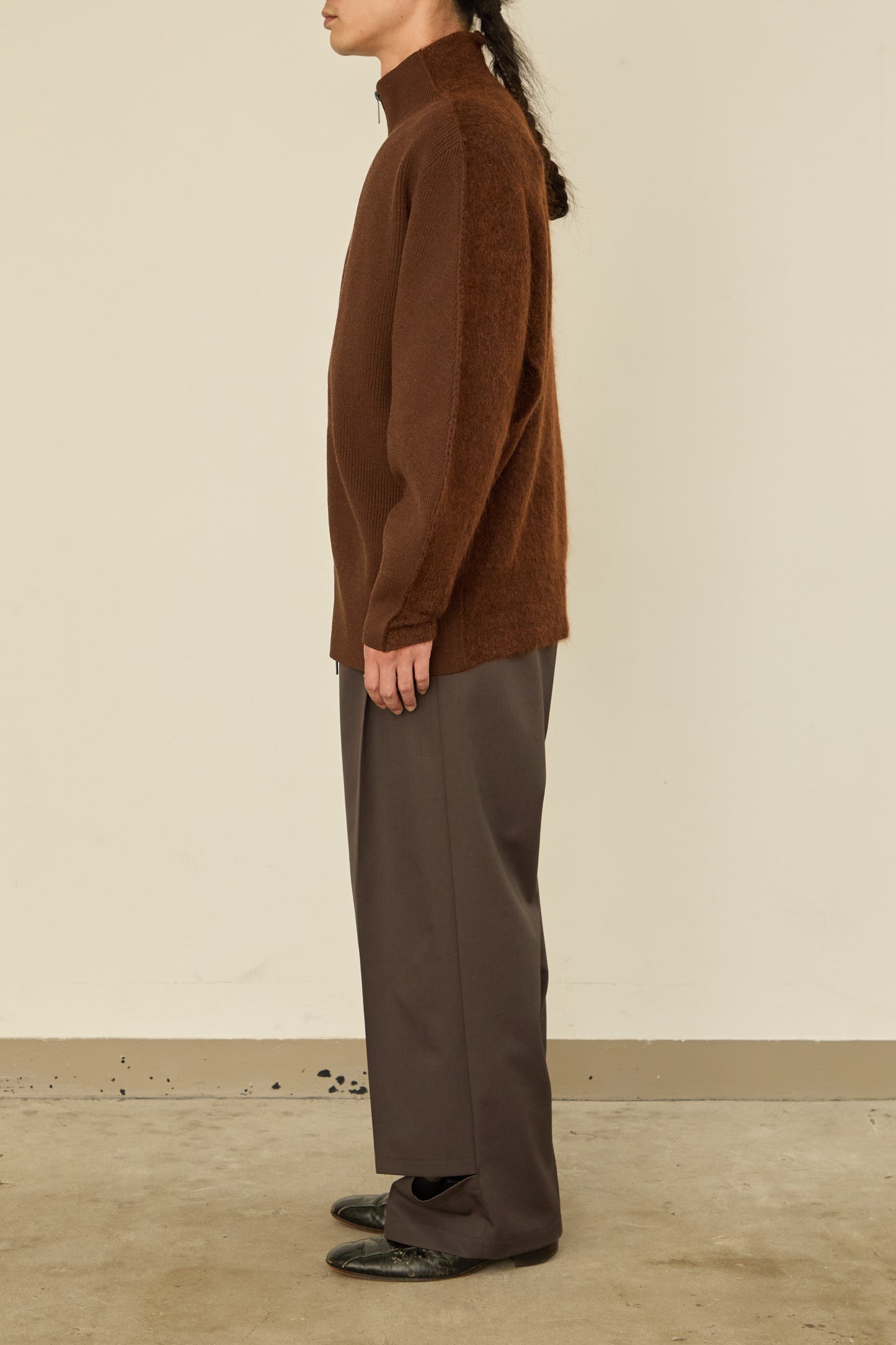 i'm here : " SWITCH " DRIVER`S KNIT : / BROWN