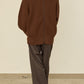 i'm here : " LEATHER " SCARF : / BROWN