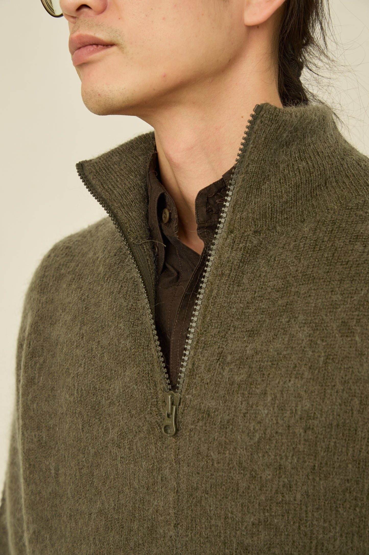 i'm here : " SWITCH " DRIVER`S KNIT : / BROWN