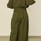i'm here : " SLIT " PANTS :  / KHAKI