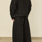 i'm here : " TWIST " SLEEVE DENIM JACKET : / BLACK