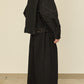 i'm here : " TWIST " SLEEVE DENIM JACKET : / BLACK