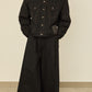 i'm here : " TWIST " SLEEVE DENIM JACKET : / BLACK