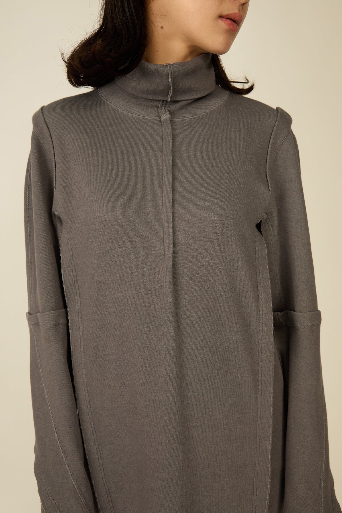i'm here : " SLIT " JERSEY : ONE PIECE / GRAY