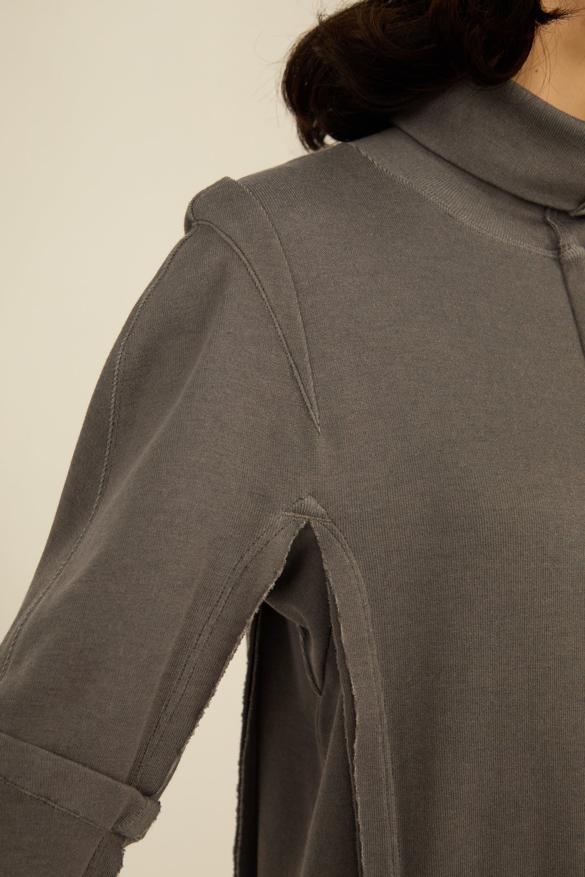 i'm here : " SLIT " JERSEY : ONE PIECE / GRAY