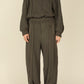 i'm here : " METAL " SWEAT PANTS : / GRAY