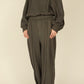i'm here : " METAL " SWEAT PANTS : / GRAY