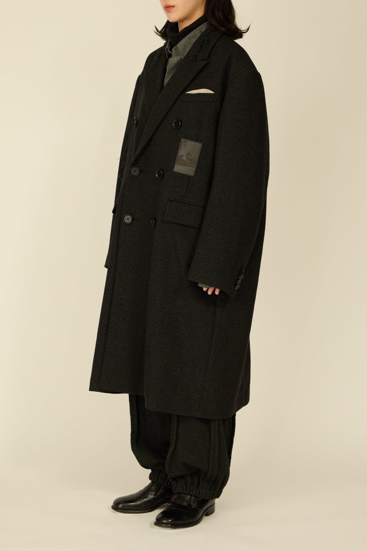 i'm here : GRANDPA COAT : / BLACK