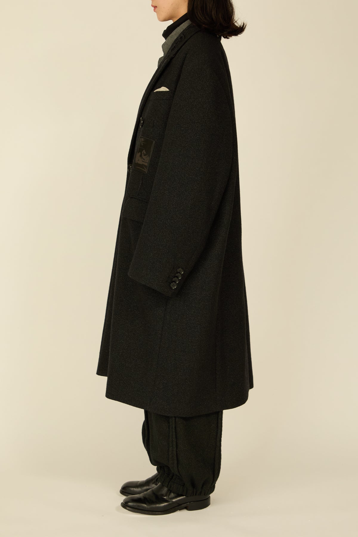 i'm here : GRANDPA COAT : / BLACK