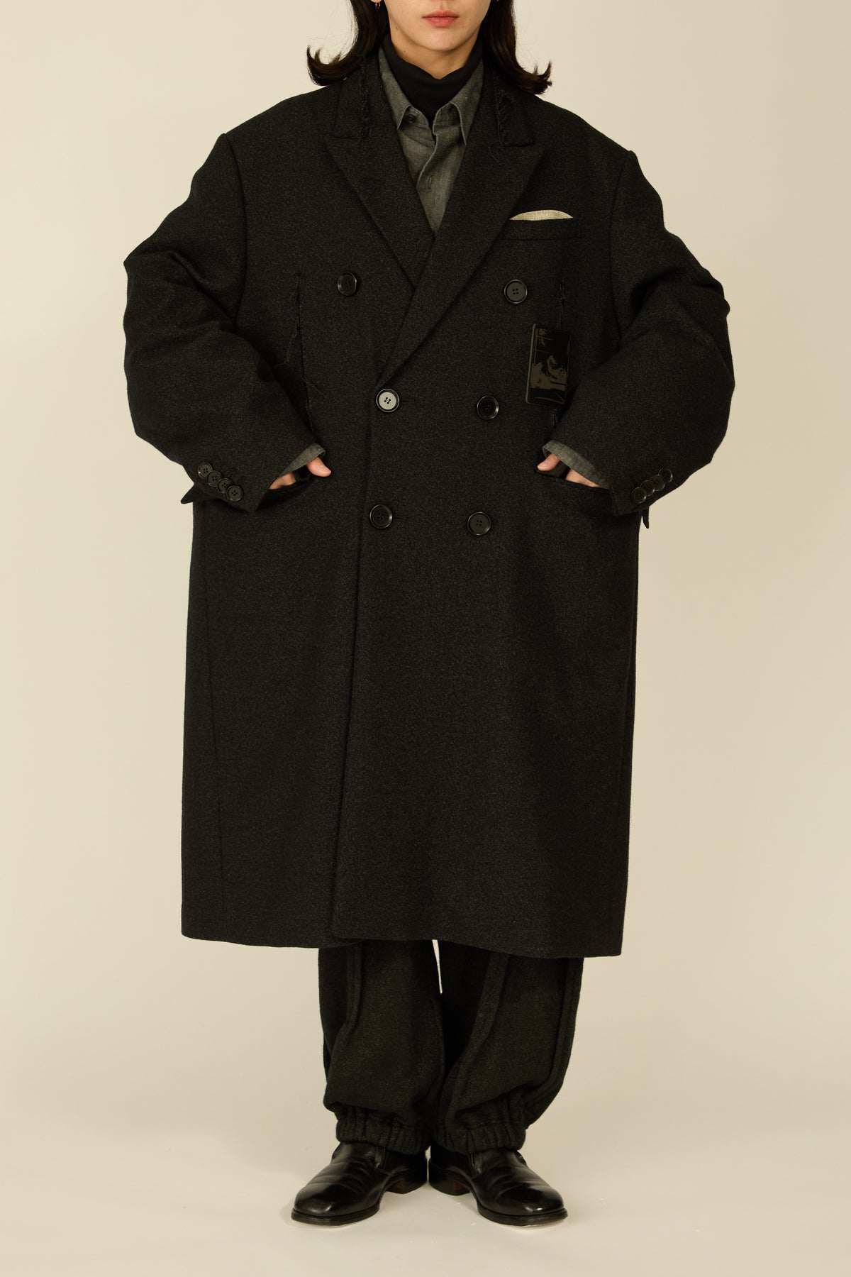 i'm here : GRANDPA COAT : / BLACK