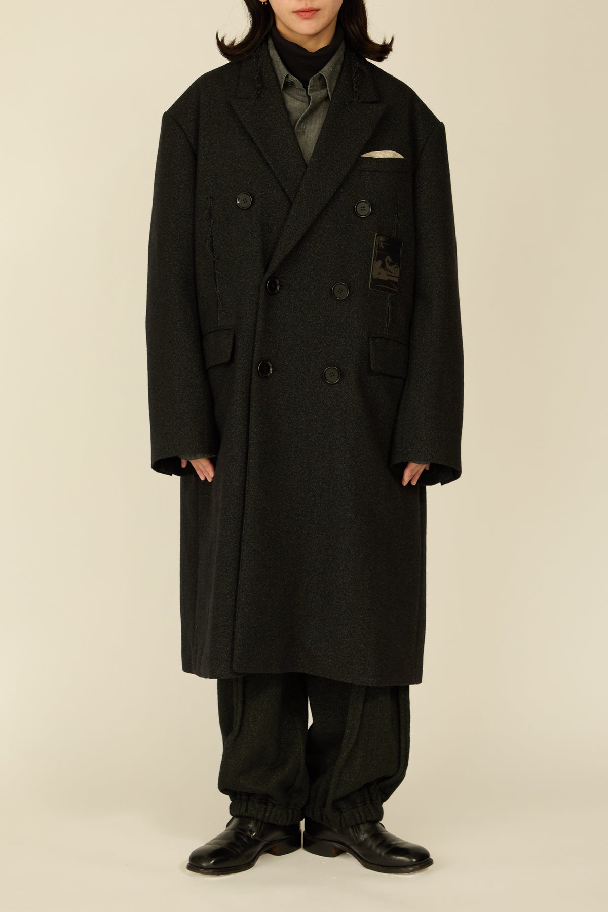 i'm here : GRANDPA COAT : / BLACK
