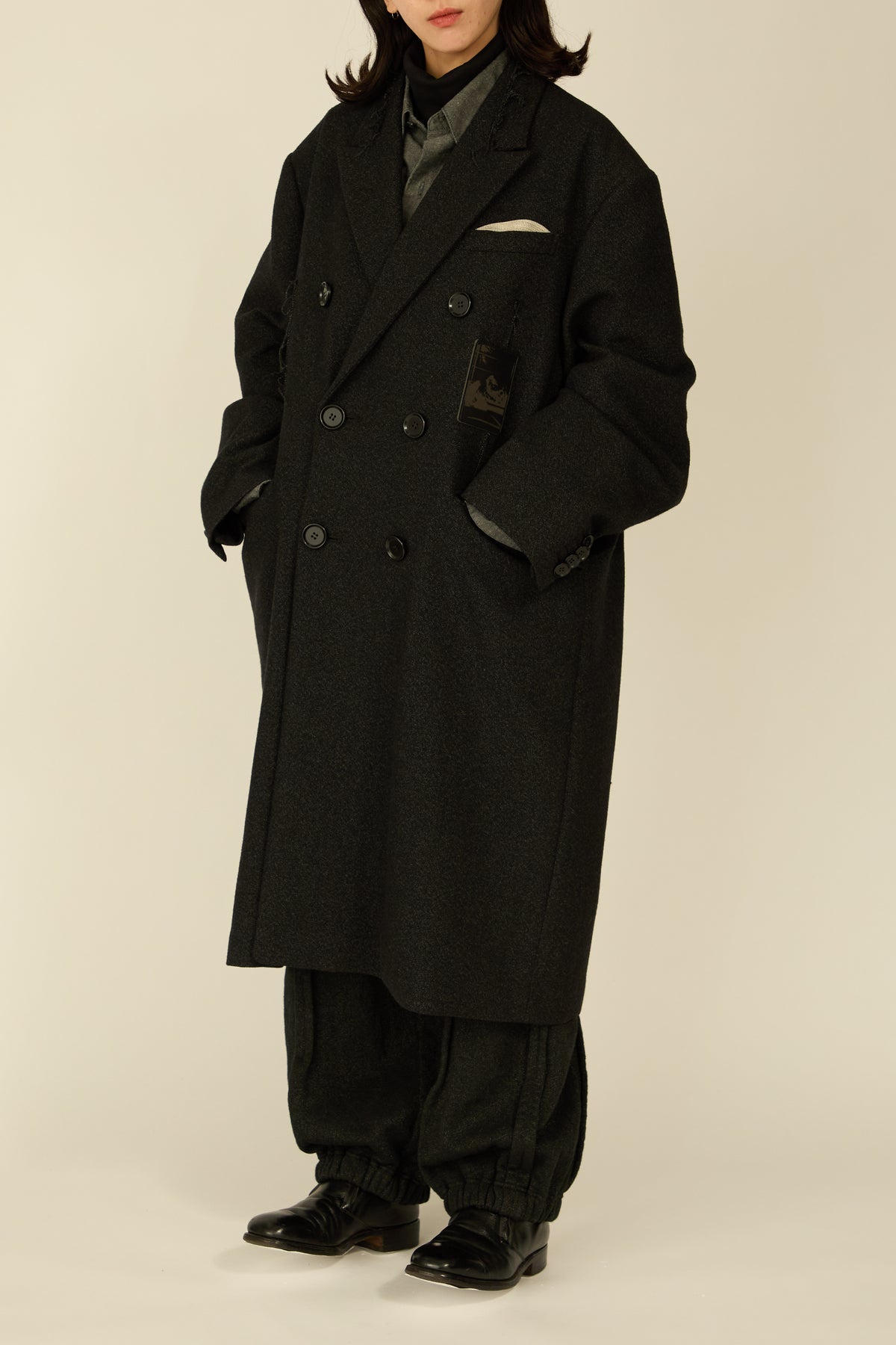 i'm here : GRANDPA COAT : / BLACK