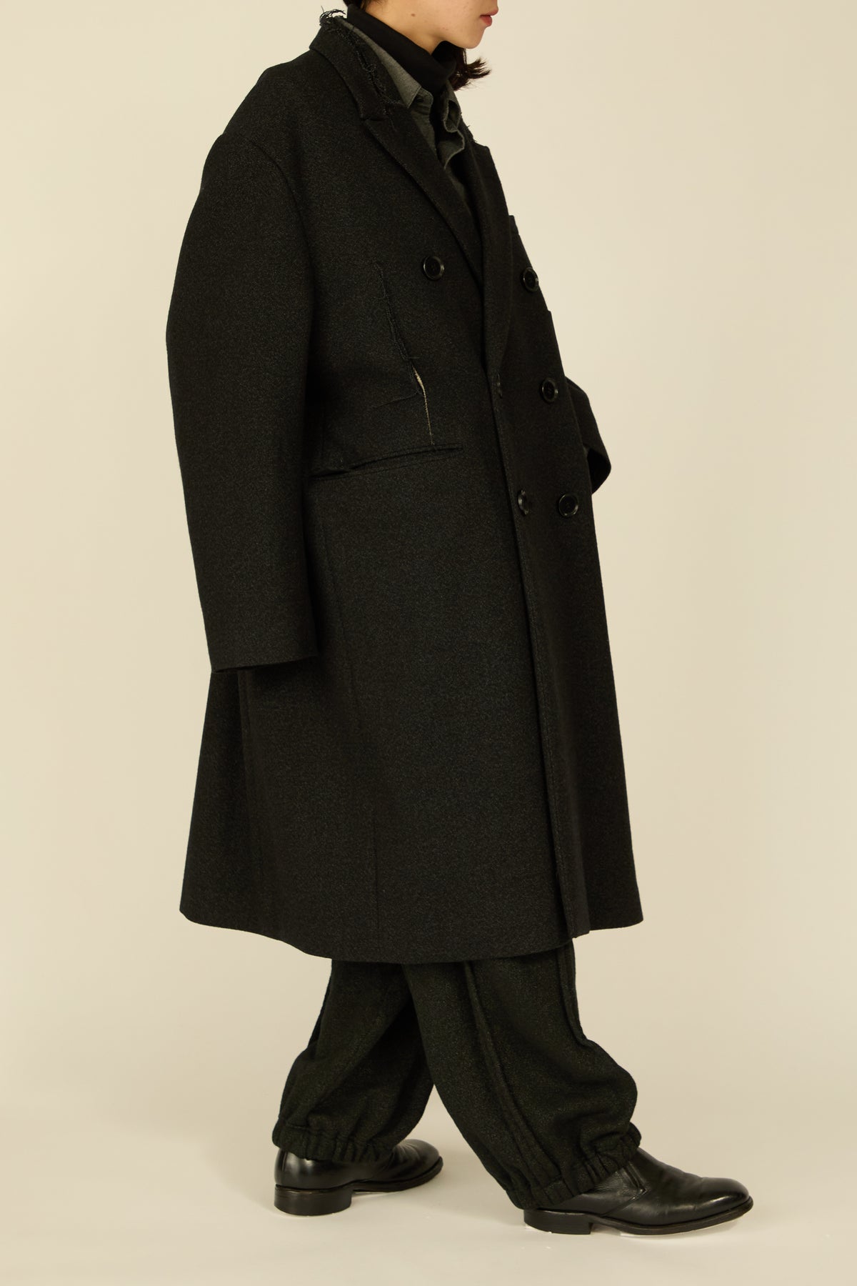 i'm here : GRANDPA COAT : / BLACK