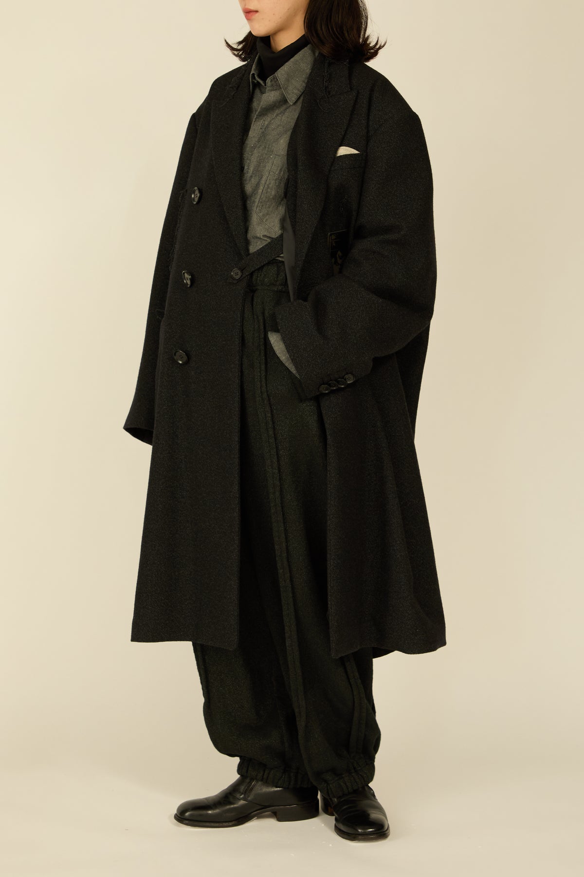 i'm here : GRANDPA COAT : / BLACK
