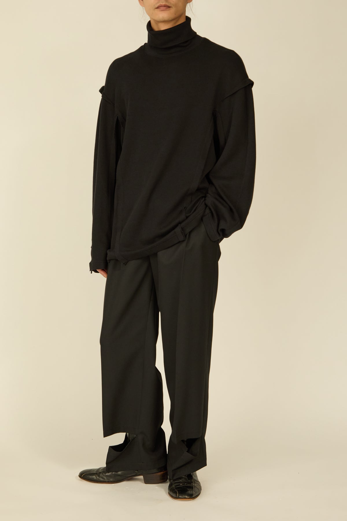i'm here : " SLIT " JERSEY : / BLACK