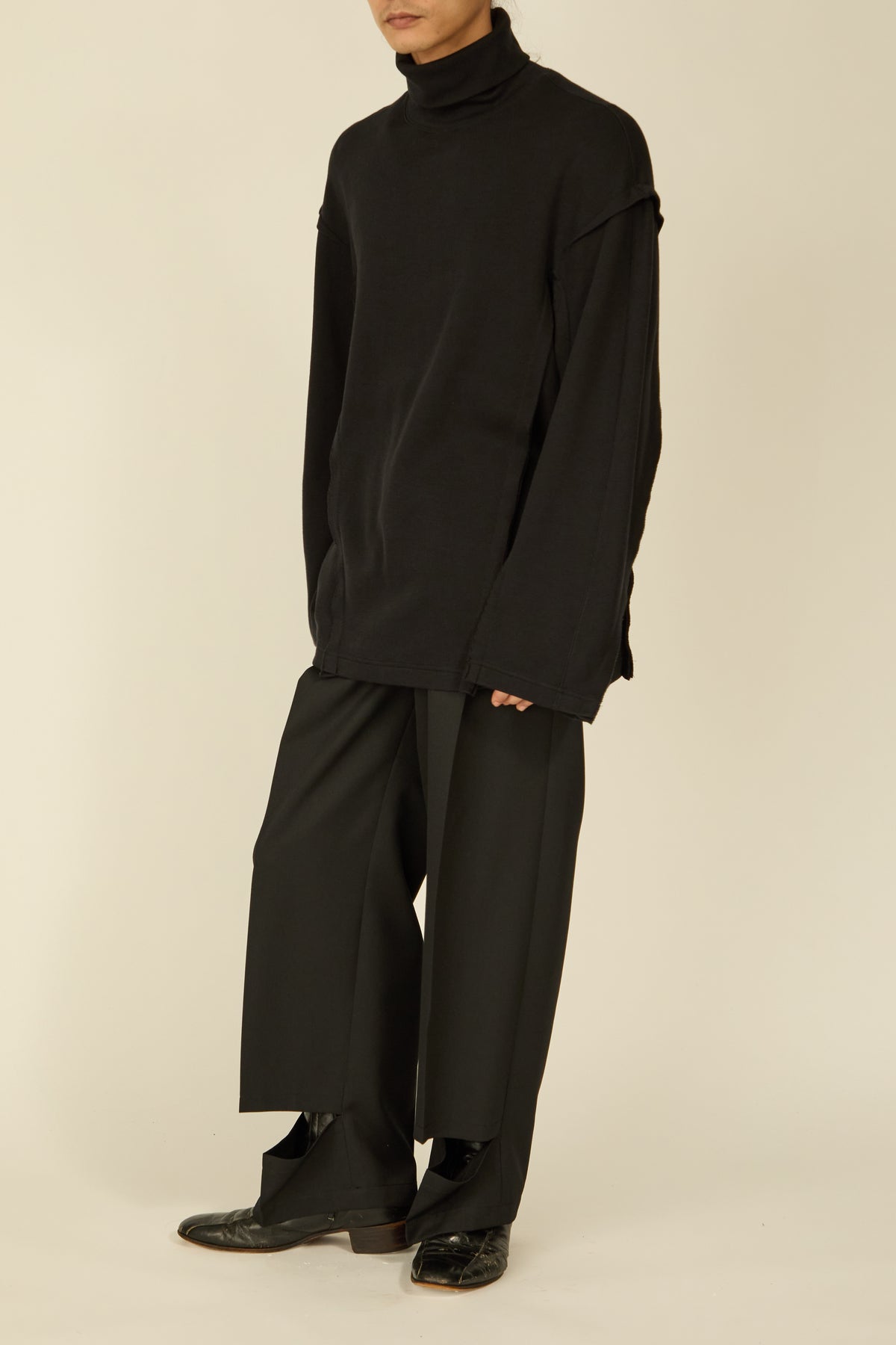 i'm here : " SLIT " JERSEY : / BLACK