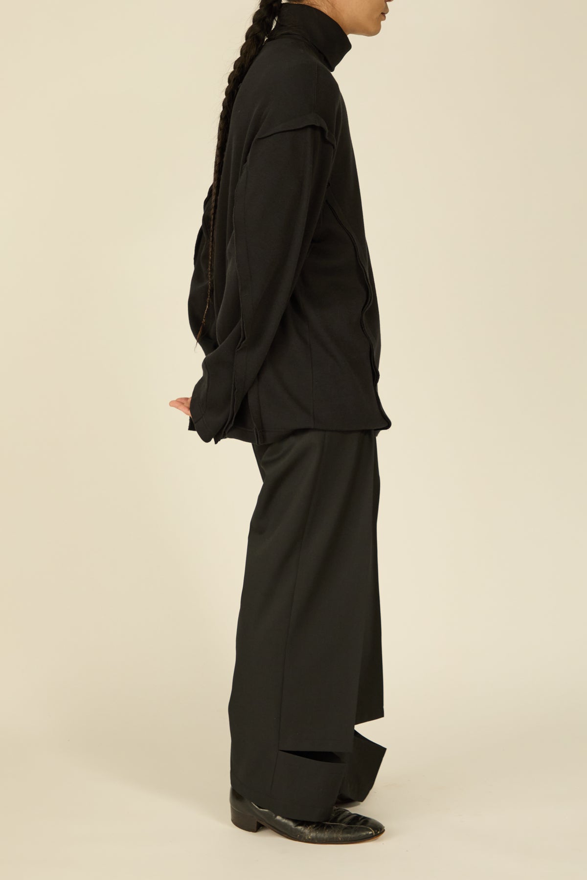 i'm here : " SLIT " JERSEY : / BLACK