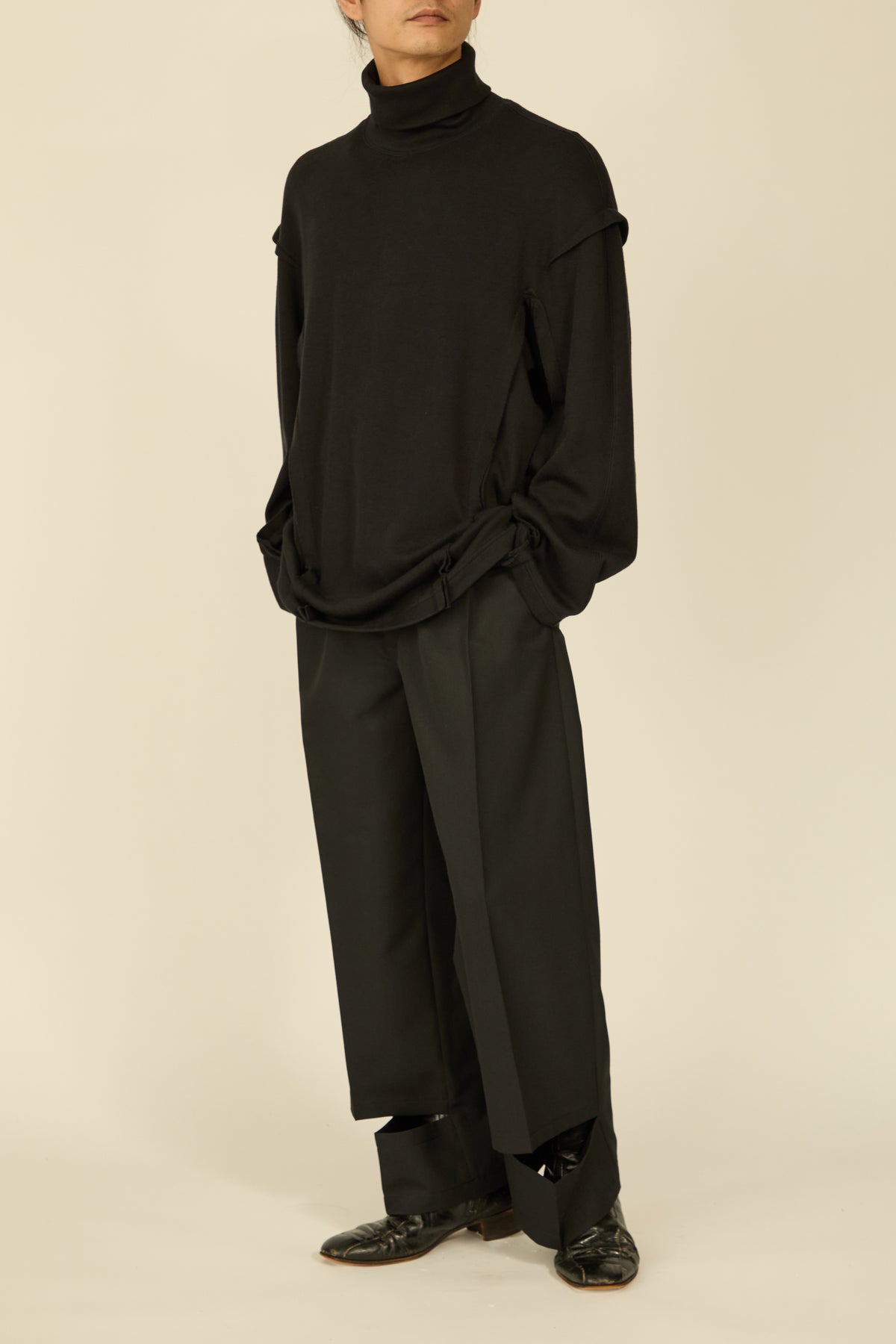i'm here : " SLIT " JERSEY : / BLACK