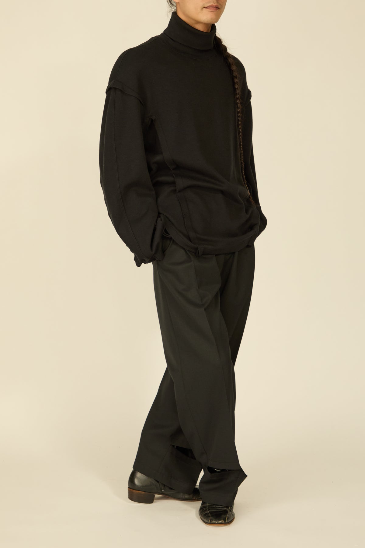 i'm here : " SLIT " JERSEY : / BLACK