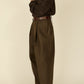i'm here : " COTTON LEATHER " PANTS : / BROWN