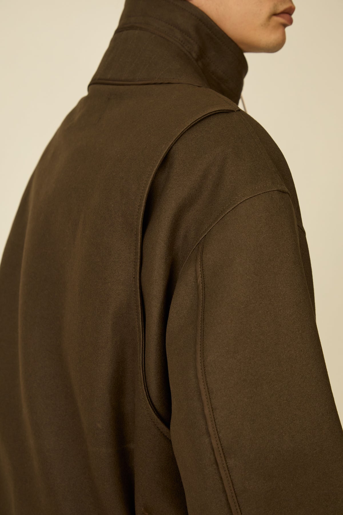 i'm here : " COTTON LEATHER " BLOUSON : / GRAY