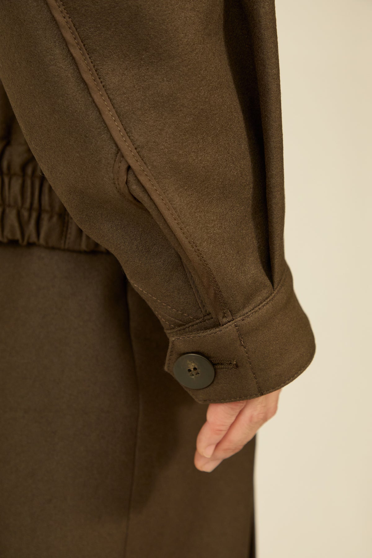 i'm here : " COTTON LEATHER " BLOUSON : / GRAY