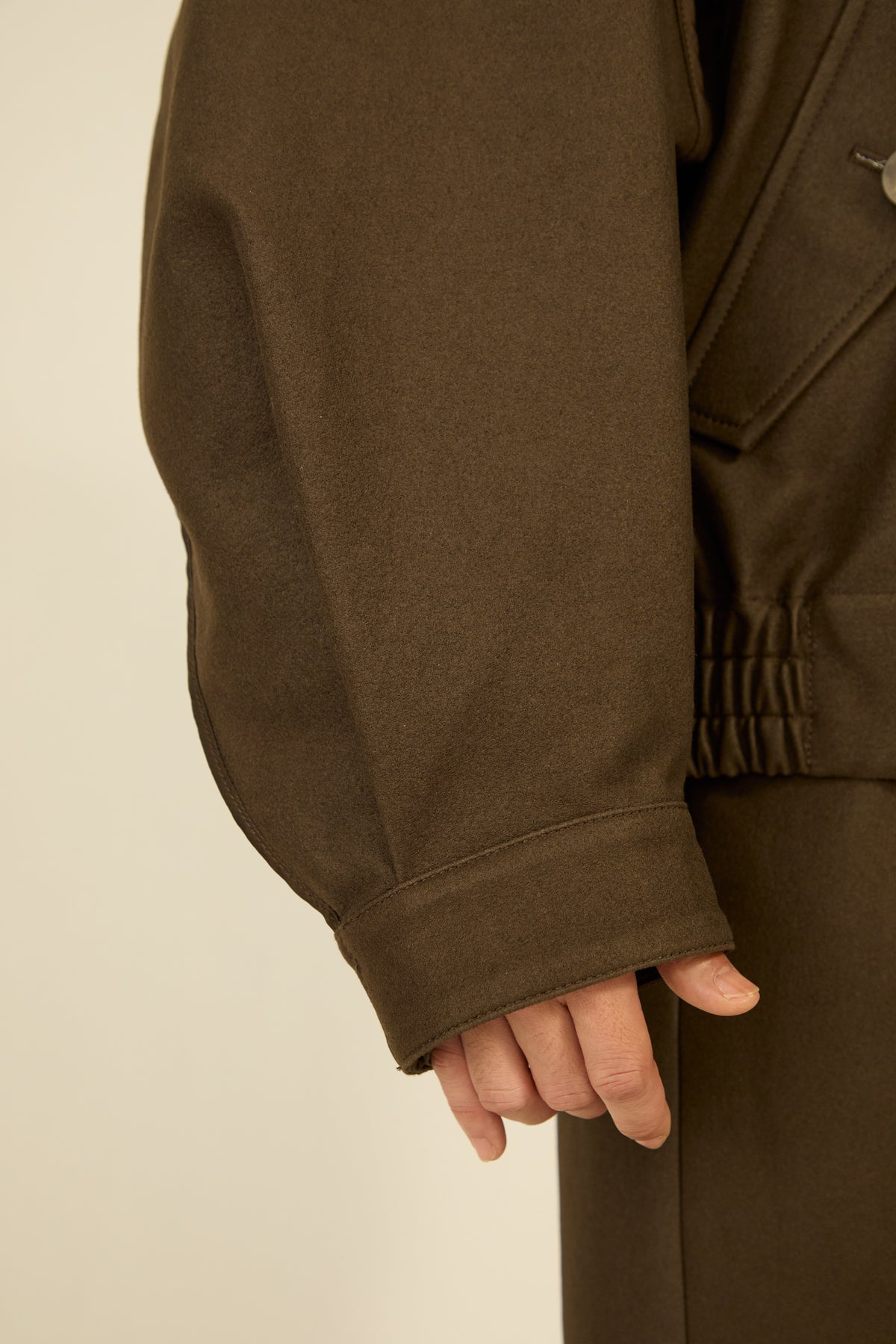 i'm here : " COTTON LEATHER " BLOUSON : / GRAY