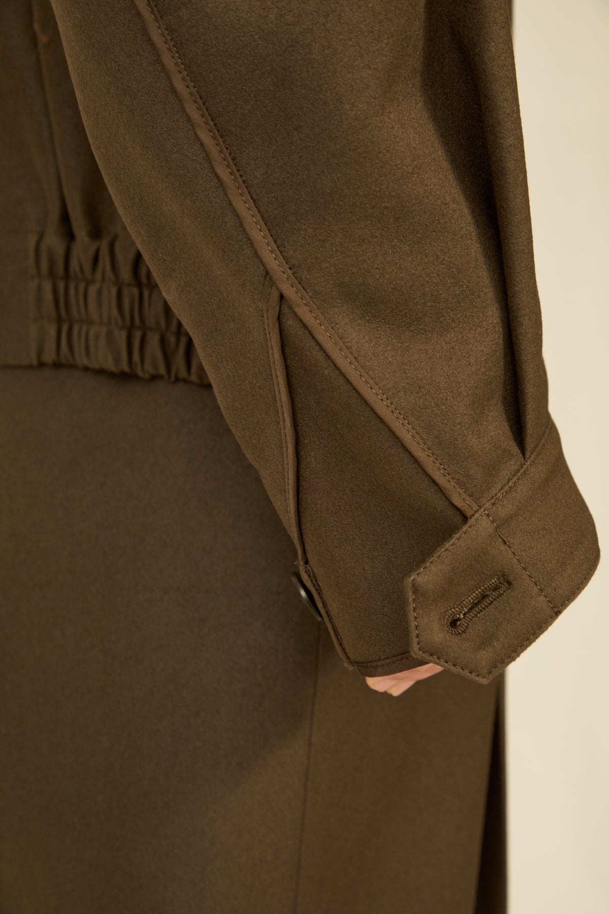 i'm here : " COTTON LEATHER " BLOUSON : / GRAY