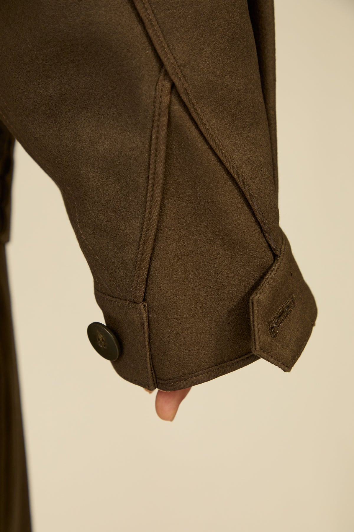 i'm here : " COTTON LEATHER " BLOUSON : / GRAY