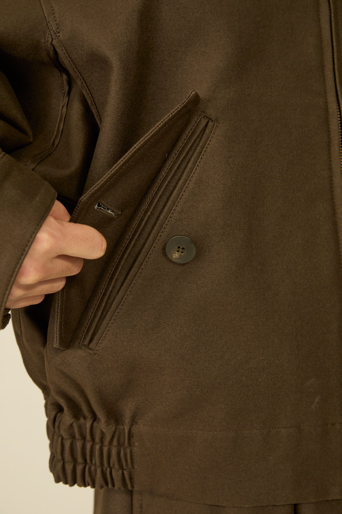 i'm here : " COTTON LEATHER " BLOUSON : / GRAY