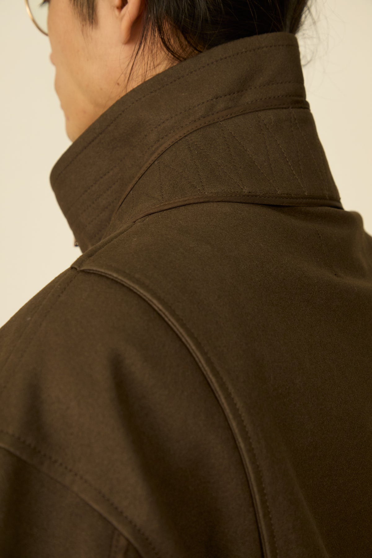 i'm here : " COTTON LEATHER " BLOUSON : / GRAY