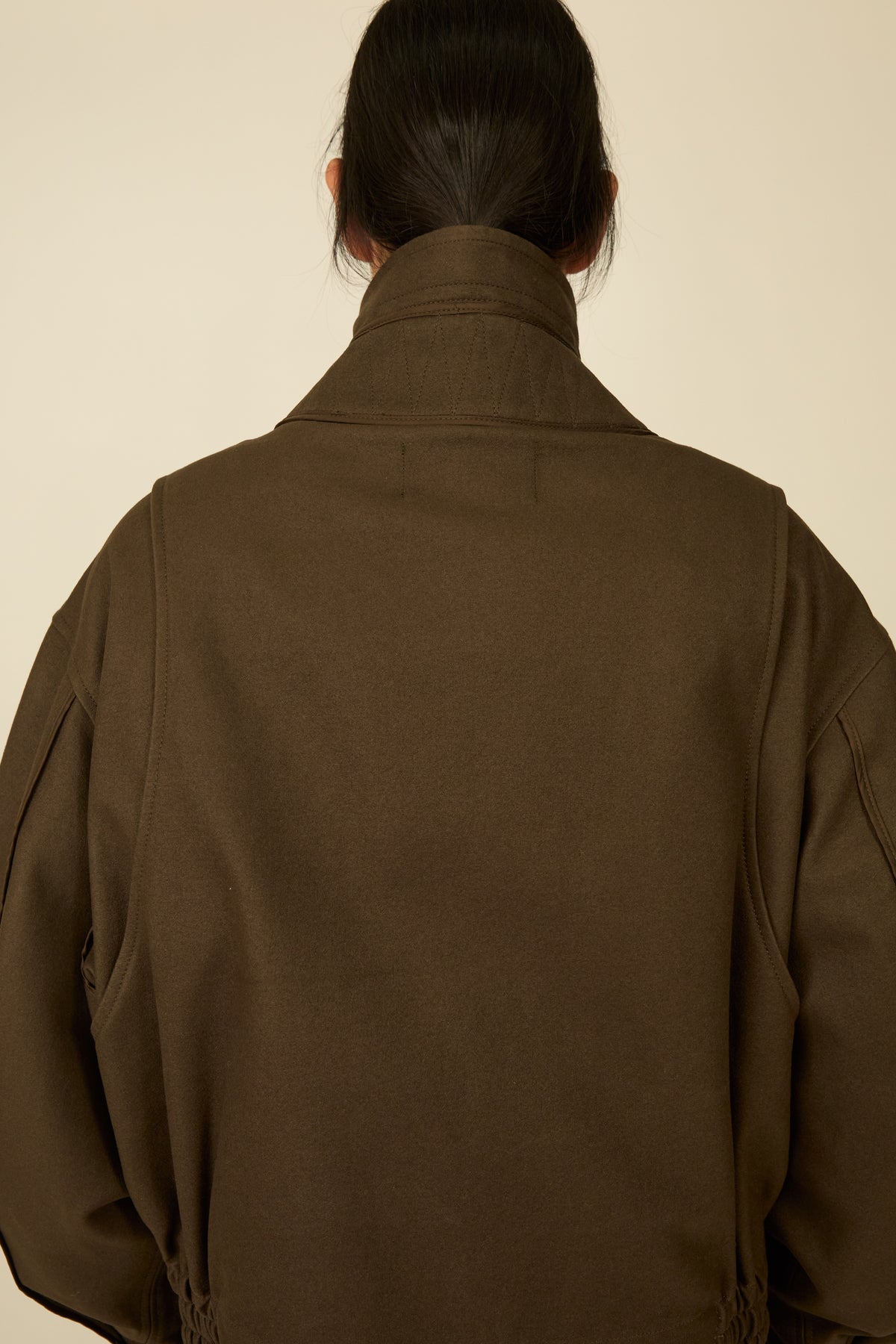 i'm here : " COTTON LEATHER " BLOUSON : / GRAY