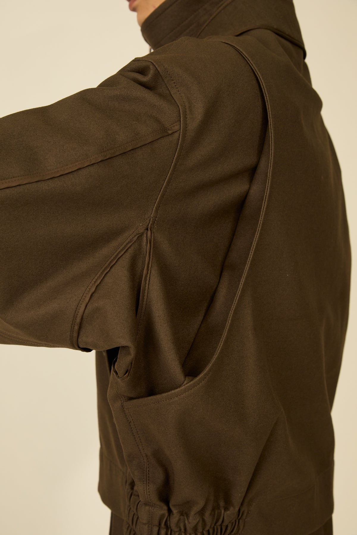 i'm here : " COTTON LEATHER " BLOUSON : / GRAY