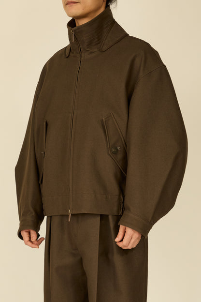 i'm here : " COTTON LEATHER " BLOUSON : / BROWN