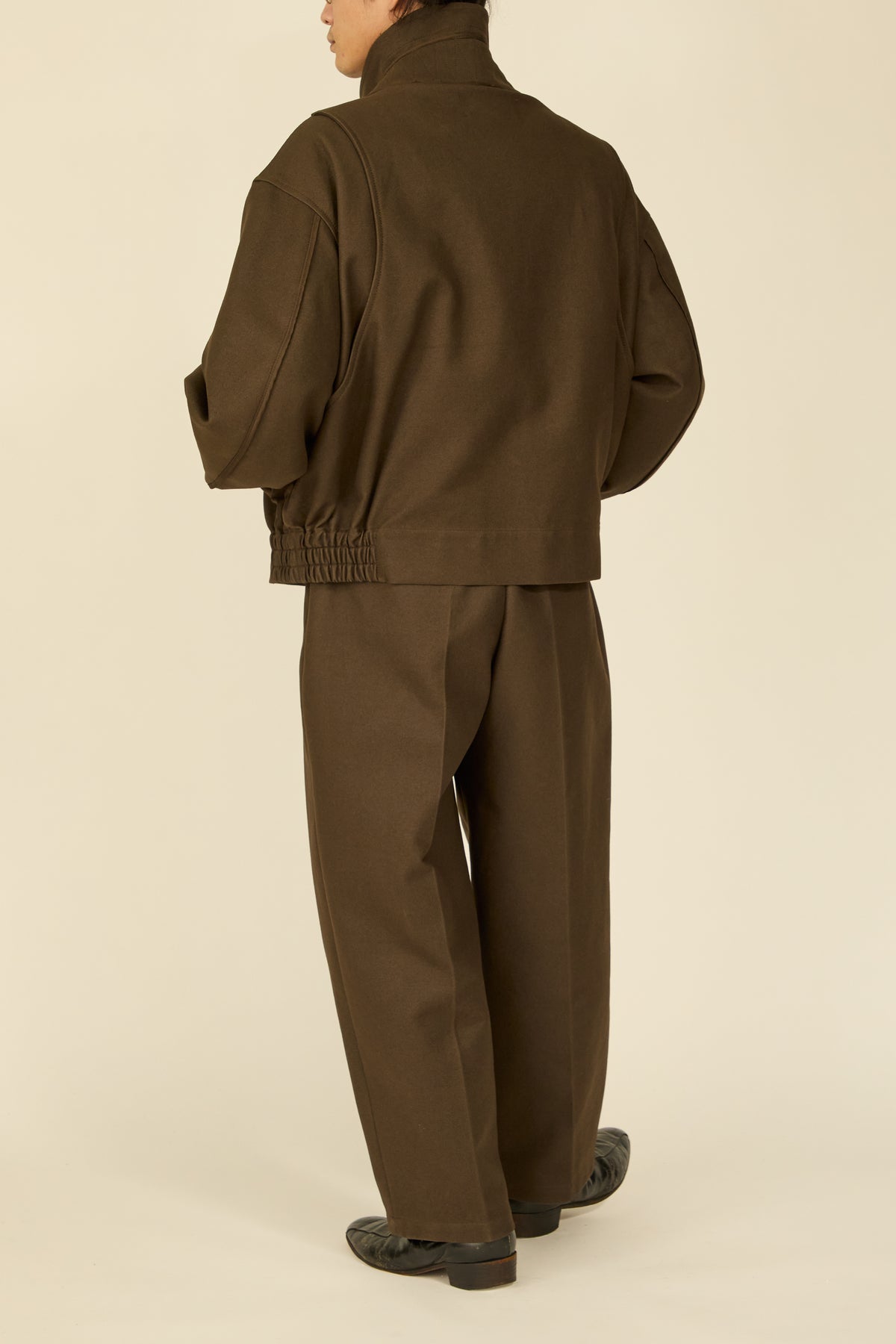 i'm here : " COTTON LEATHER " BLOUSON : / BROWN