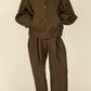 i'm here : " COTTON LEATHER " BLOUSON : / BROWN