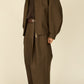 i'm here : " COTTON LEATHER " BLOUSON : / BROWN