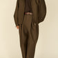 i'm here : " COTTON LEATHER " BLOUSON : / BROWN
