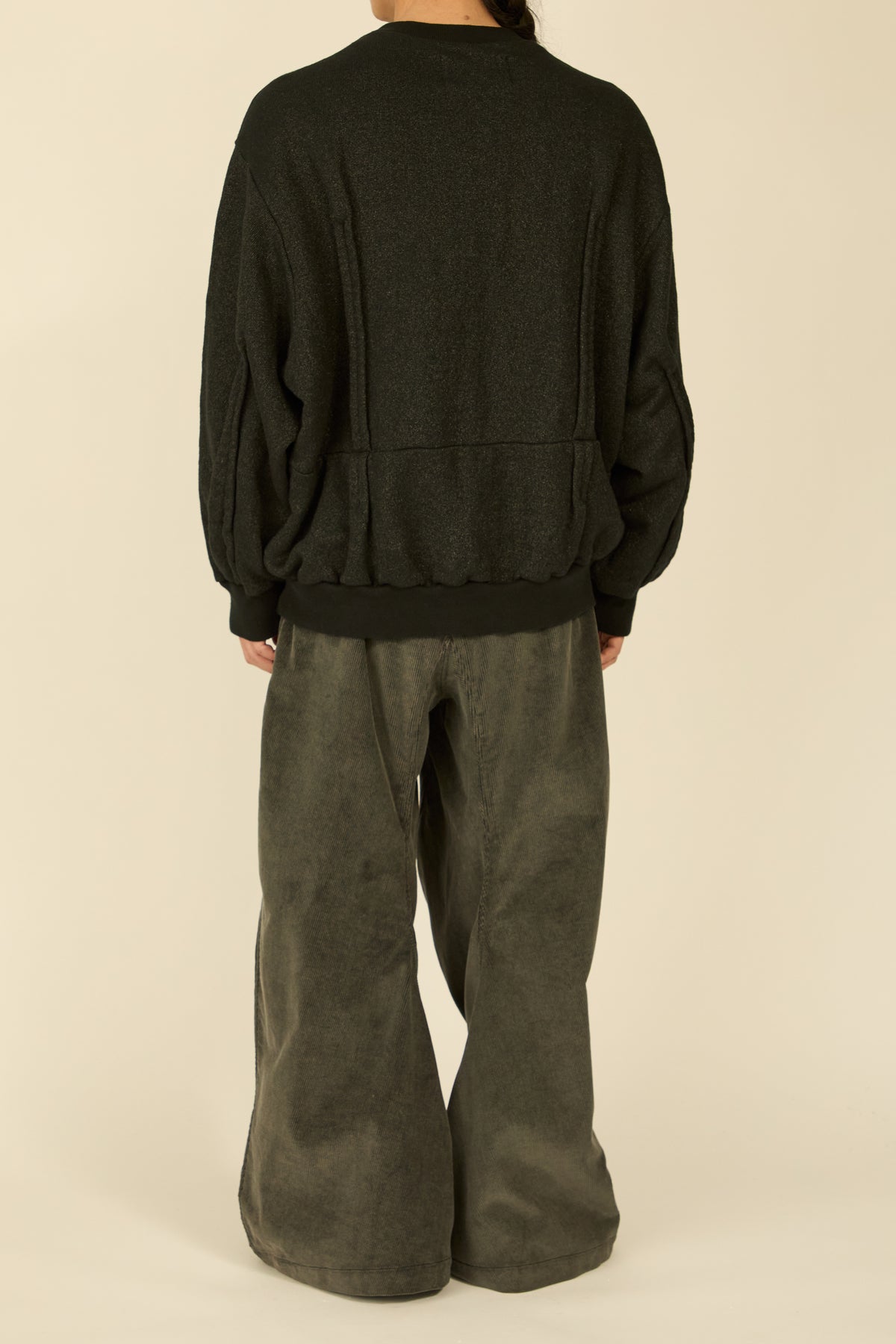 i'm here : " METAL " SWEAT SHIRT : / BLACK