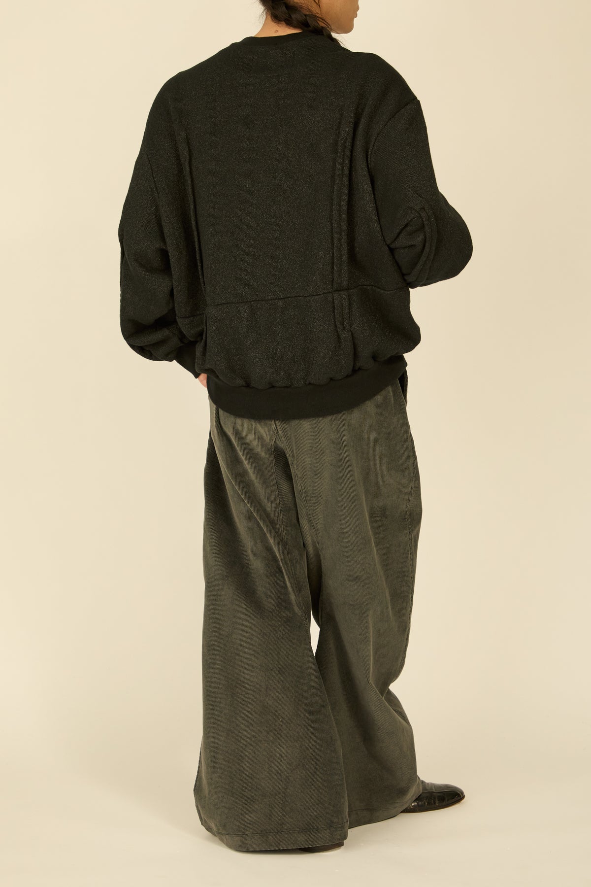i'm here : " METAL " SWEAT SHIRT : / BLACK