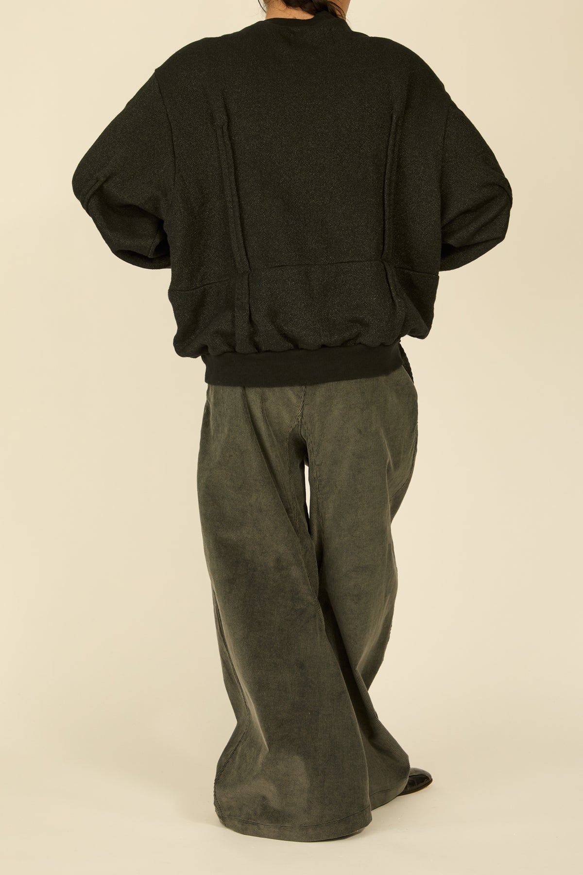 i'm here : " METAL " SWEAT SHIRT : / BLACK