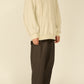 i'm here : " METAL " SWEAT SHIRT : / ECRU