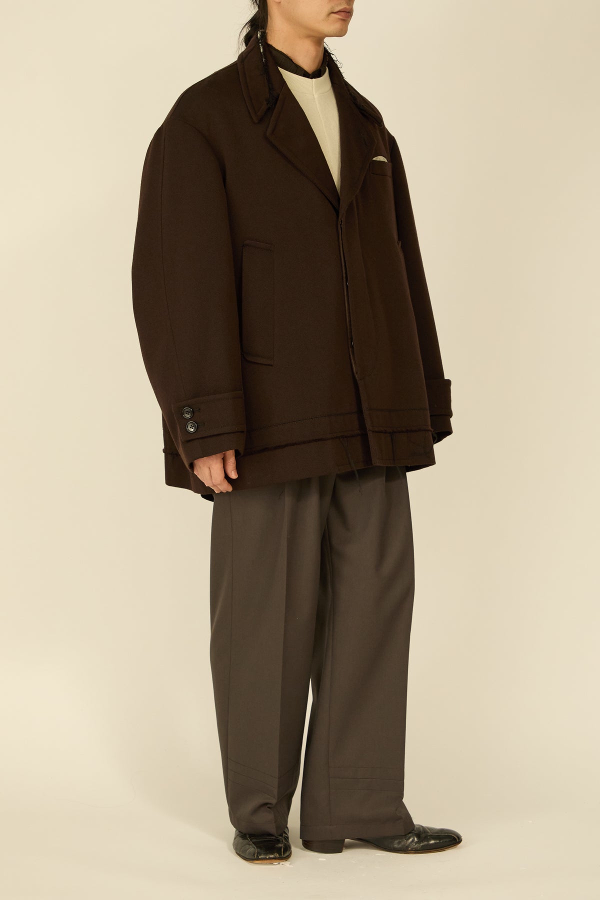i'm here : GRANDPA JACKET : / BROWN